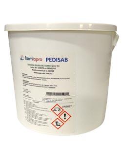 pedisab durcisseur sabots, onglons, permanganate de potassium, sulfate de zinc, sulfate de cuivre, pédiluve