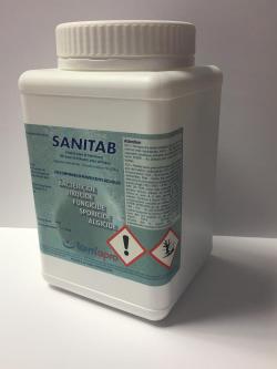 Sanitab, chlore tablette, eau de boisson, DCCNa, bactéricide, fongicide, virucide, algicide