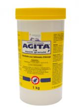 Agita 1 GB, insecticide, adulticide mouche en granulés jaunes, effet KO, ingestion, coupelle, blattes, mouches, moucherons